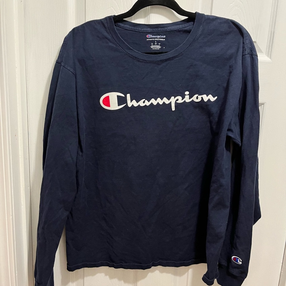 Champion Navy long sleeve tee